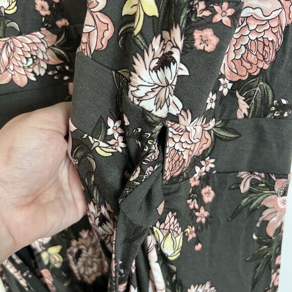 LOFT Plus Size 20 Floral Wrap Maxi Dress Sleeveless V-Neck Tie Waist NWT - Picture 8 of 12